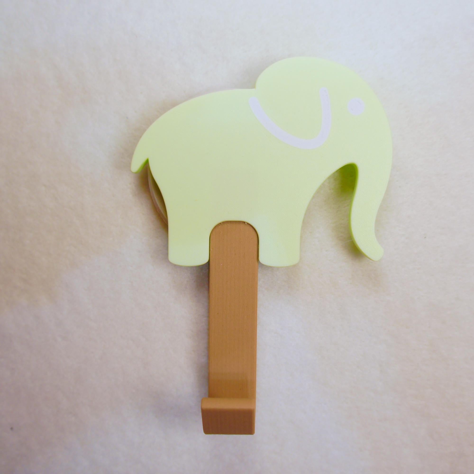 Colourful Childs Elephant Clothes or Coat Hook