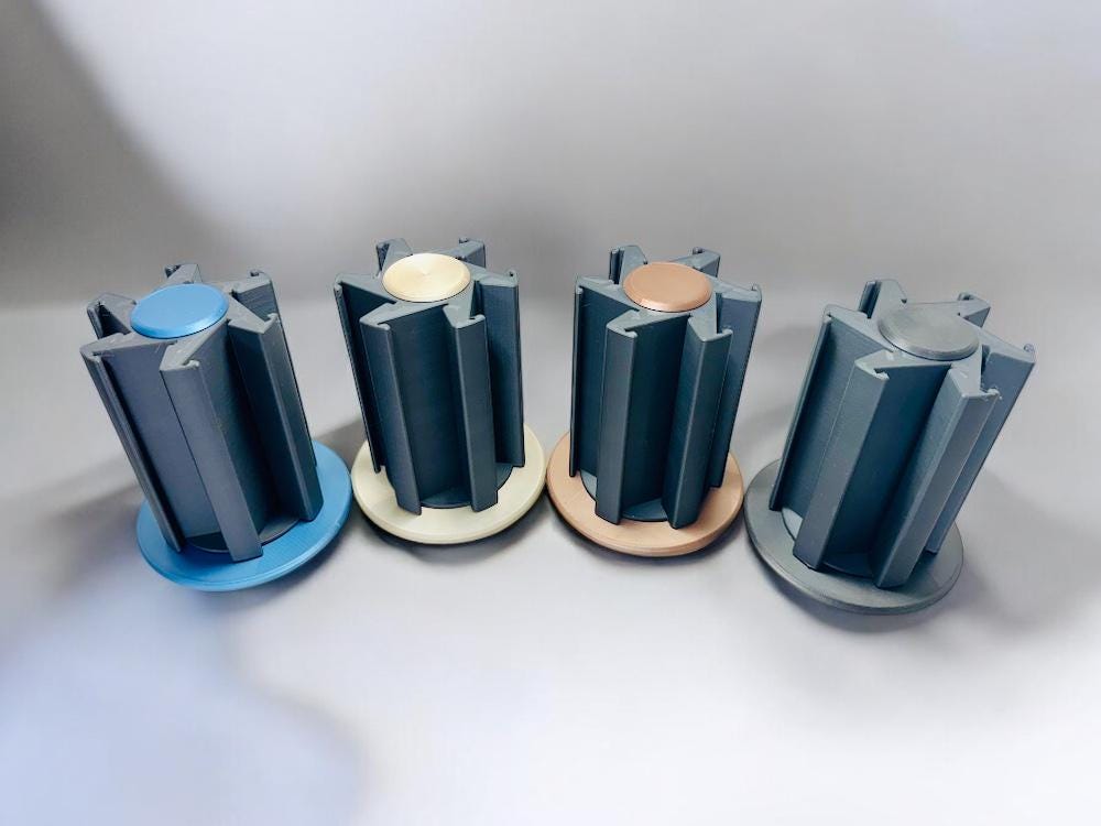 Rotating Nespresso Pod Holder: Matte Black with Metallic Accents