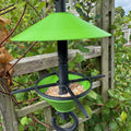 Colourful Hanging Bird Feeder with rain hat and perch