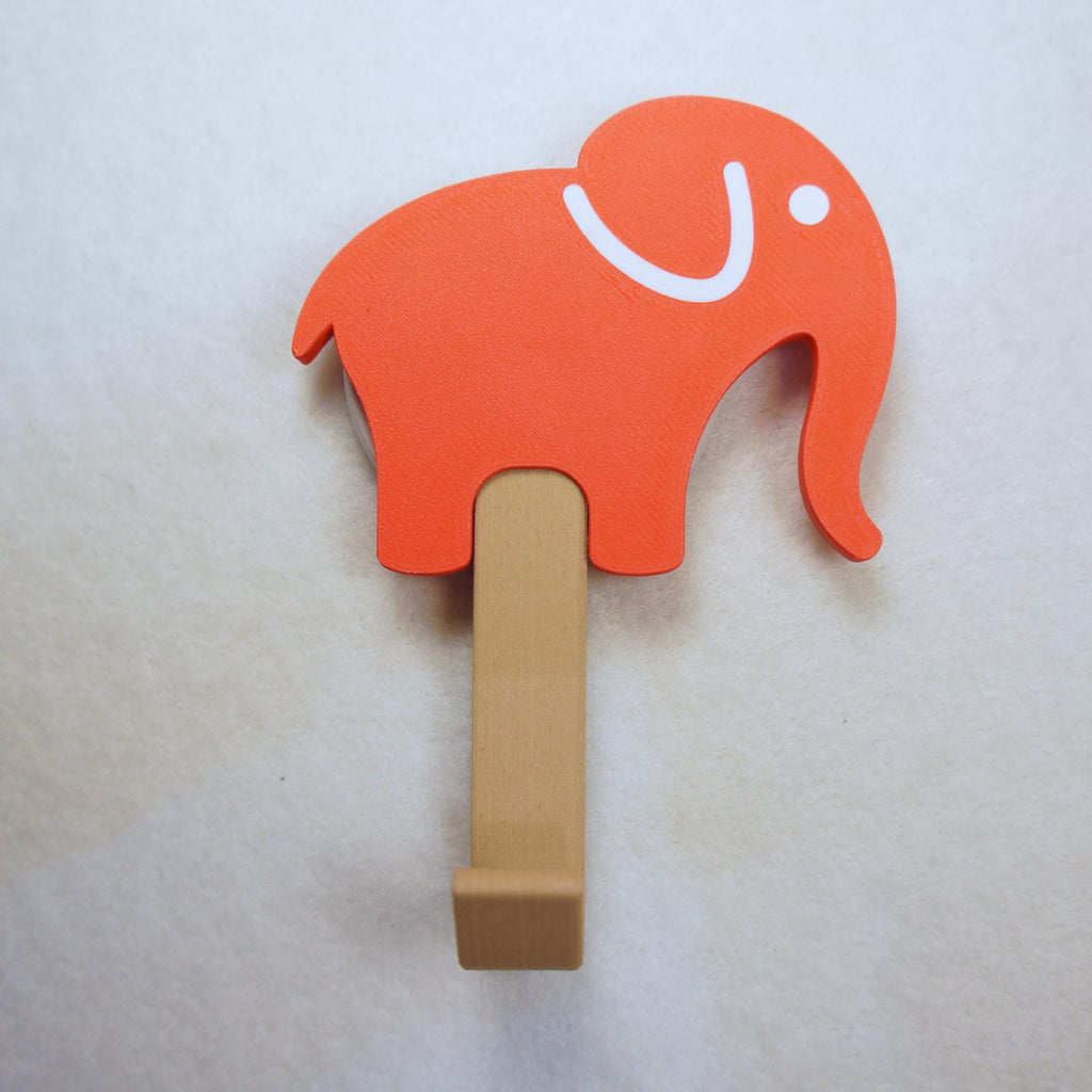 Colourful Childs Elephant Clothes or Coat Hook