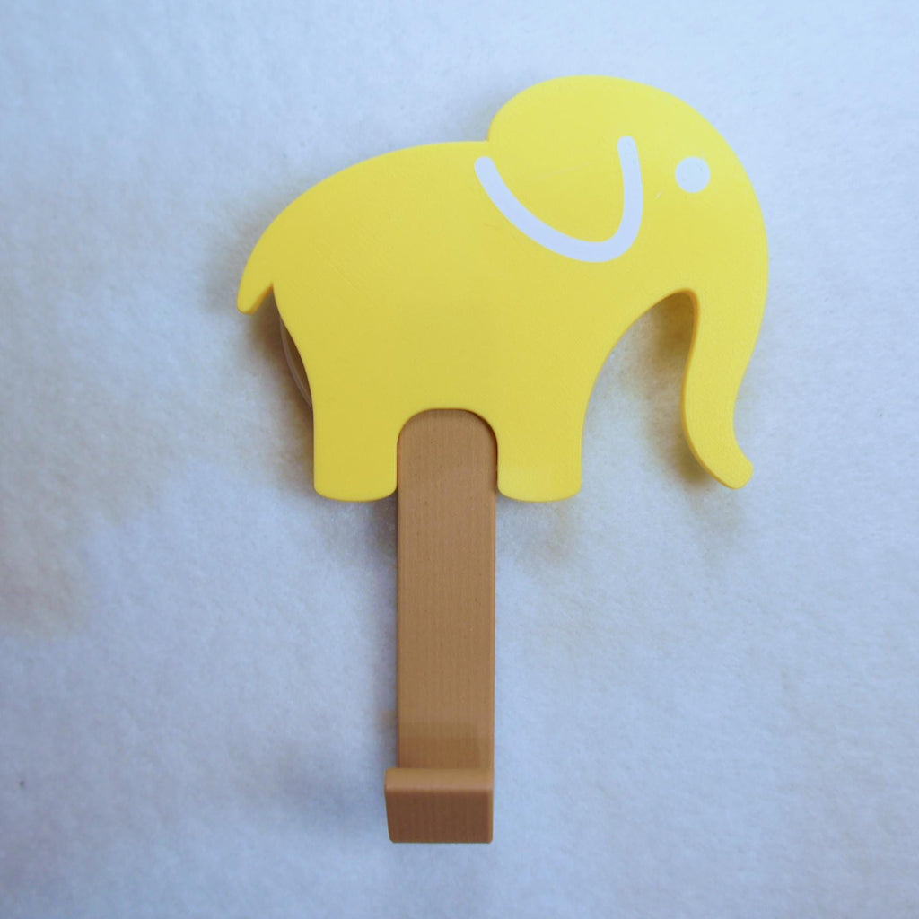 Colourful Childs Elephant Clothes or Coat Hook