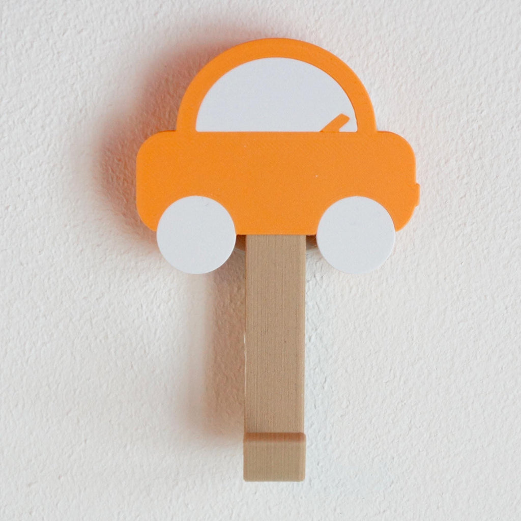 Colorful Car Coat Hook: 3D Printed Kids Room Decor