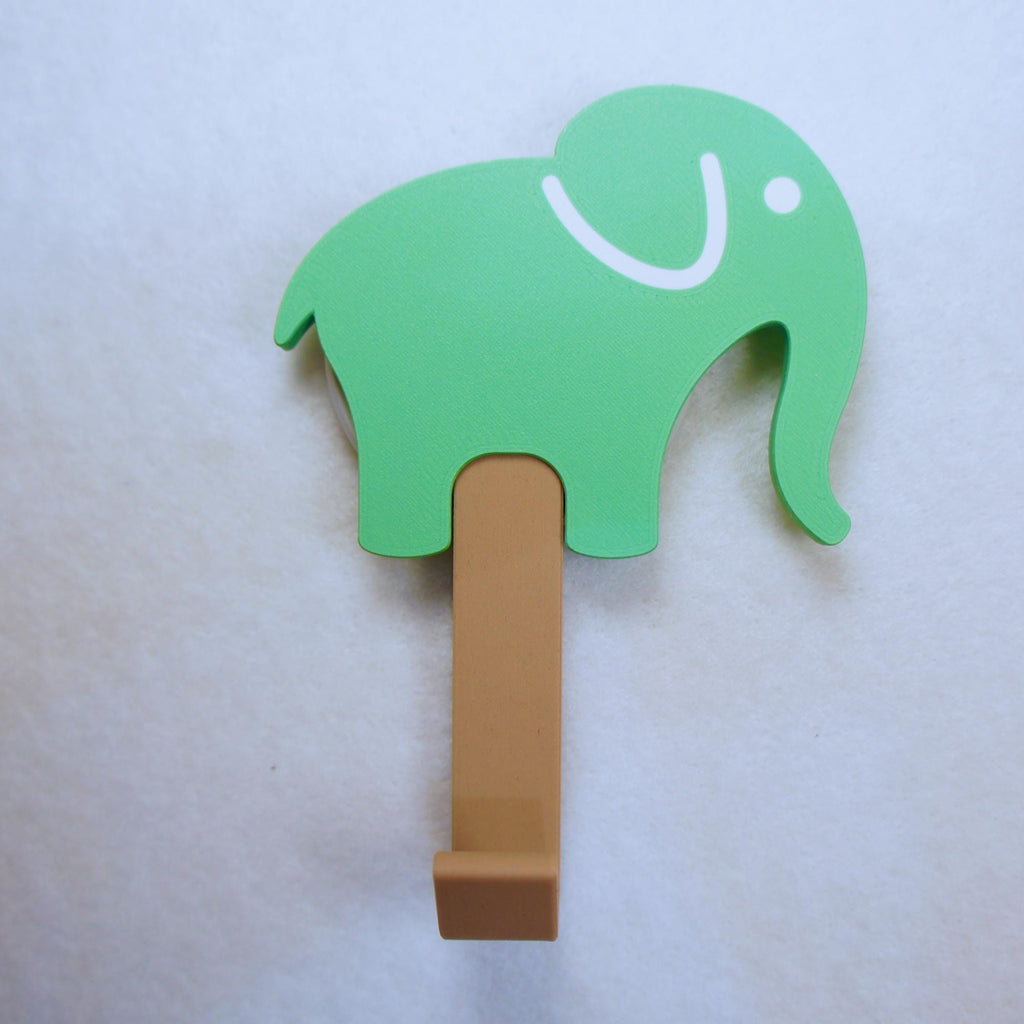 Colourful Childs Elephant Clothes or Coat Hook