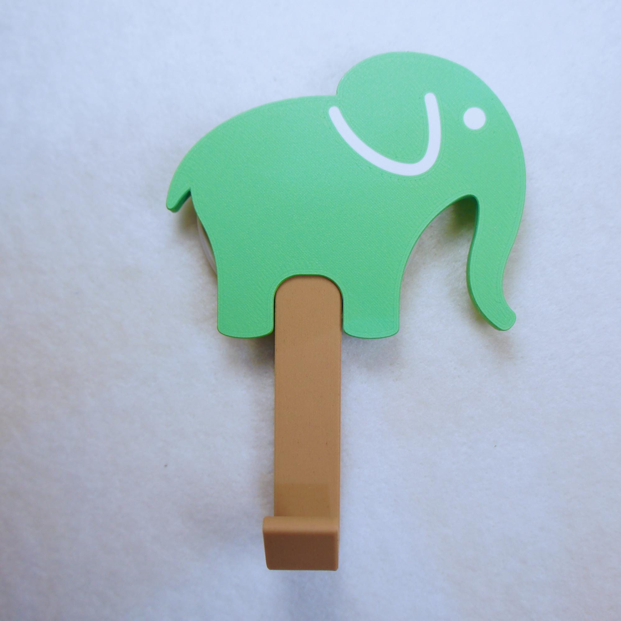 Colourful Childs Elephant Clothes or Coat Hook