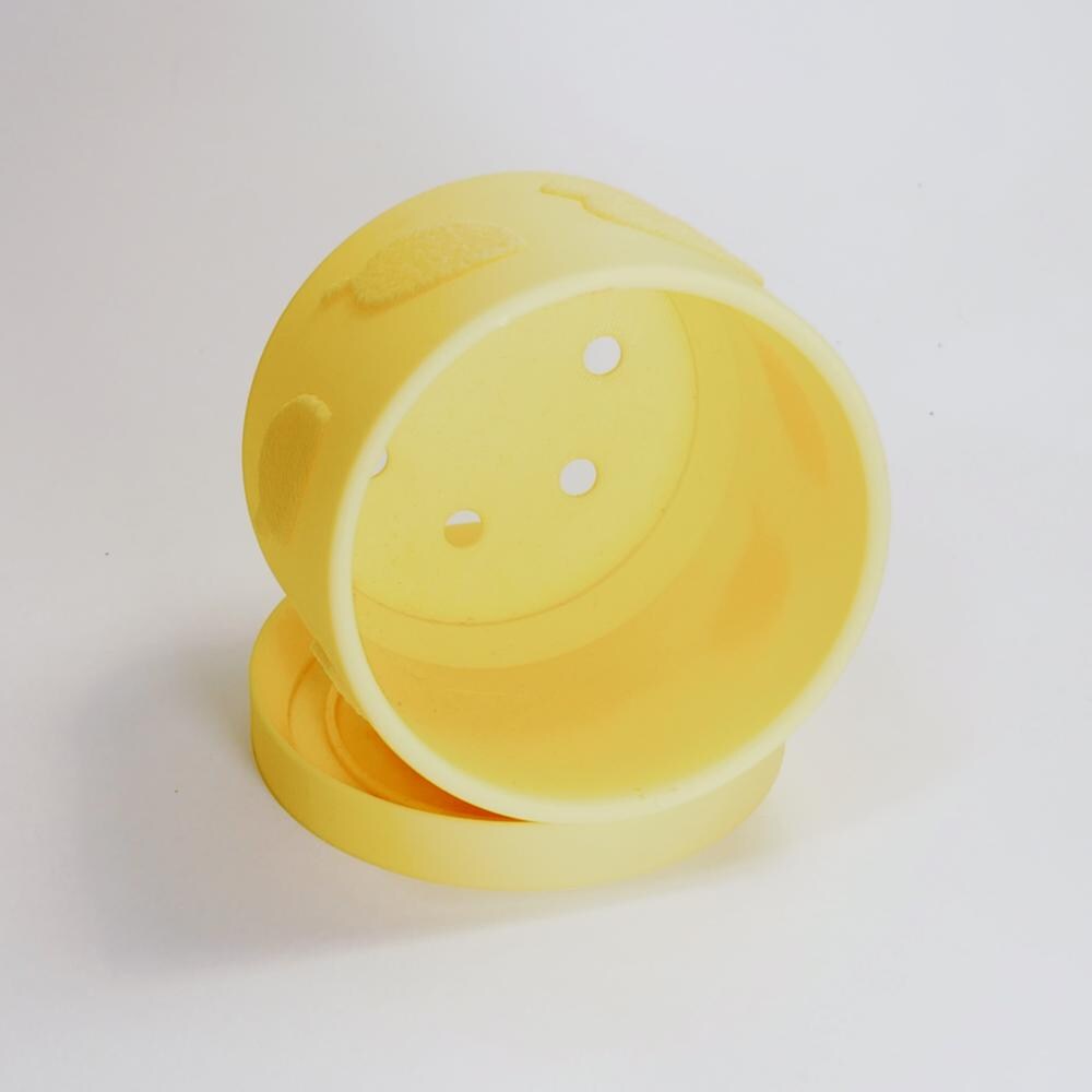 Small Embossed Leaf Plant Pot with Drip Tray - 9cm