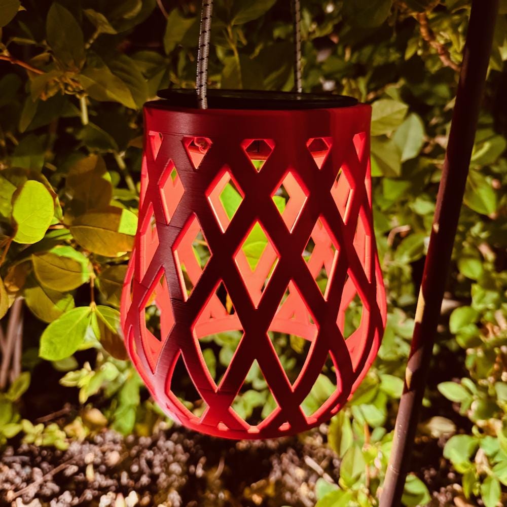 Garden Solar Lantern Light with loop cord - Colourful and bright