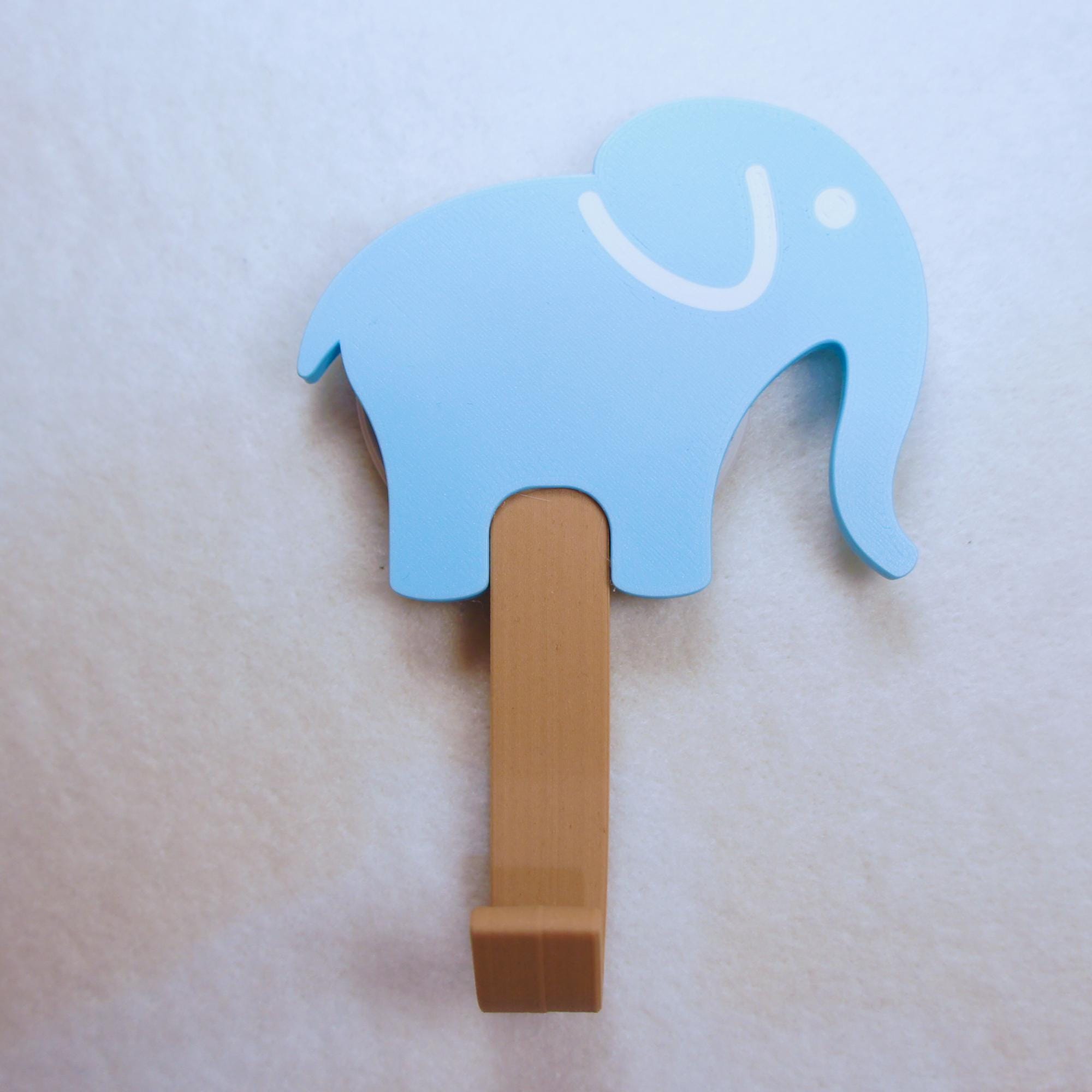 Colourful Childs Elephant Clothes or Coat Hook