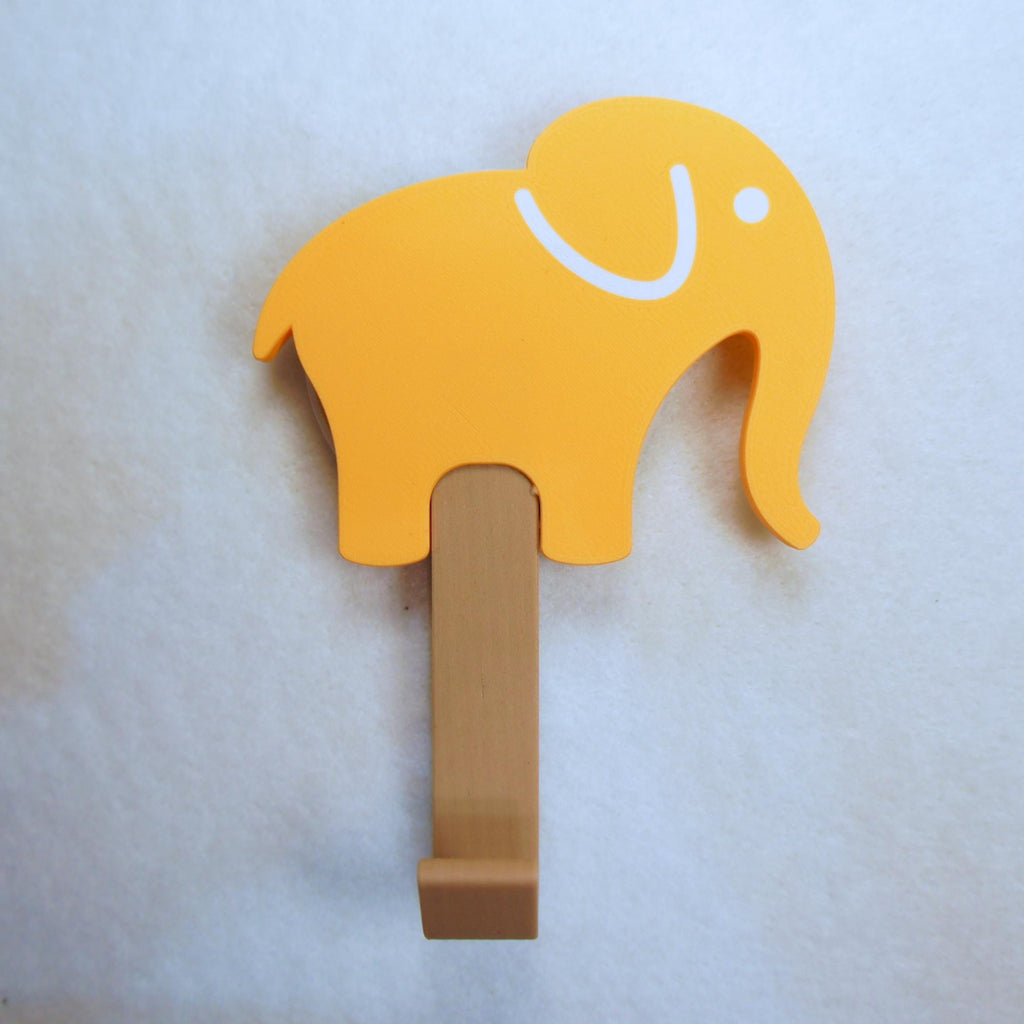 Colourful Childs Elephant Clothes or Coat Hook