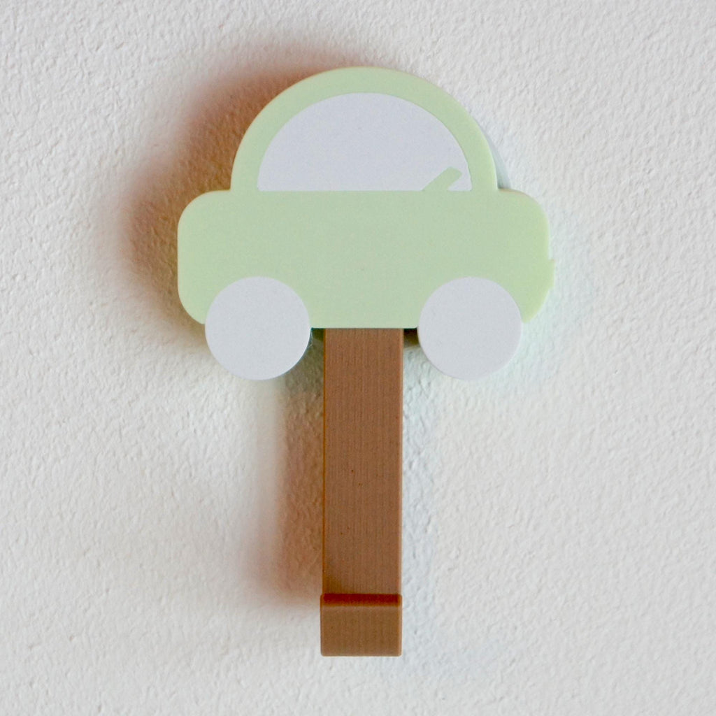 Colorful Car Coat Hook: 3D Printed Kids Room Decor