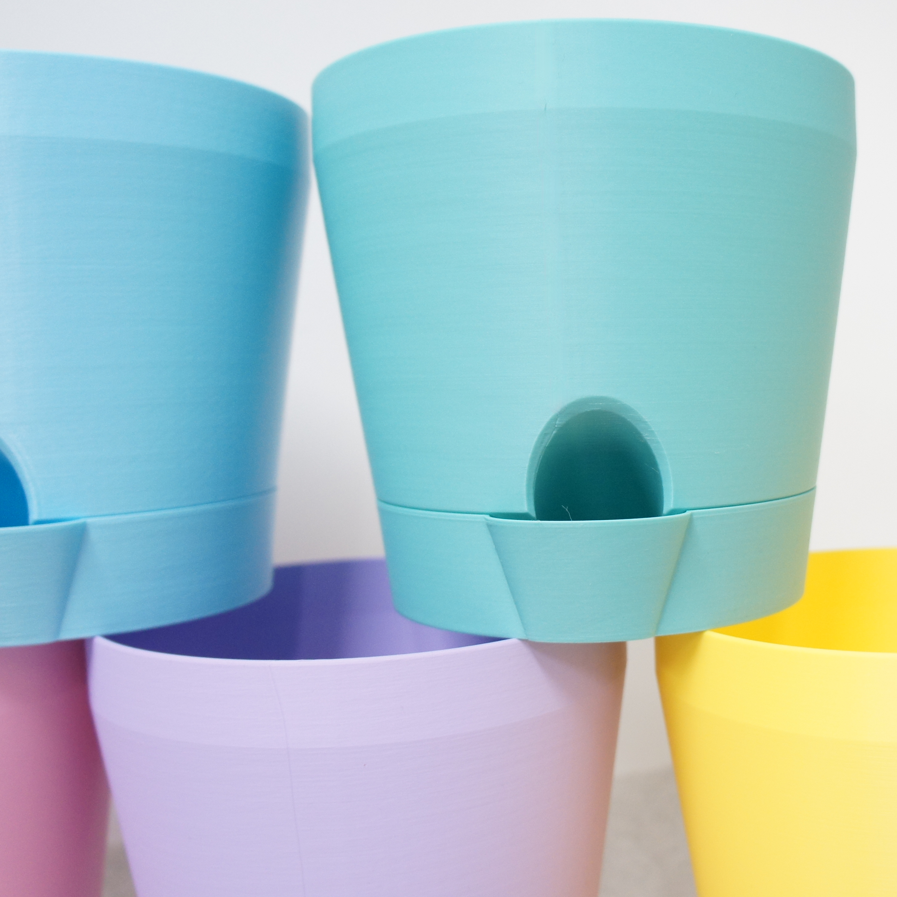 Pastel Colours "Self-Watering" Plant Pot with Drip tray