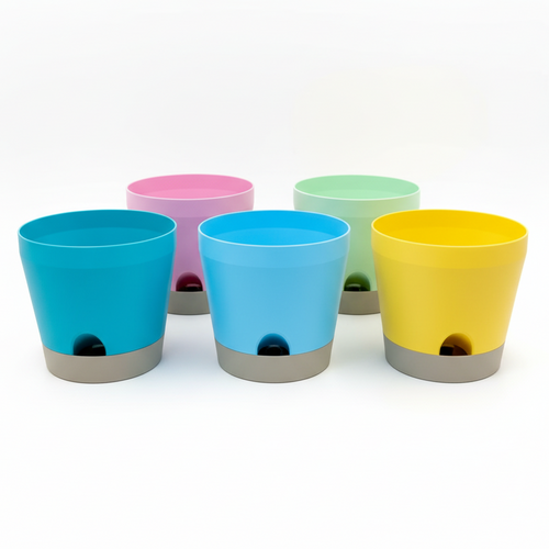 Colorful Self-Watering Pot Collection in white lightbox
