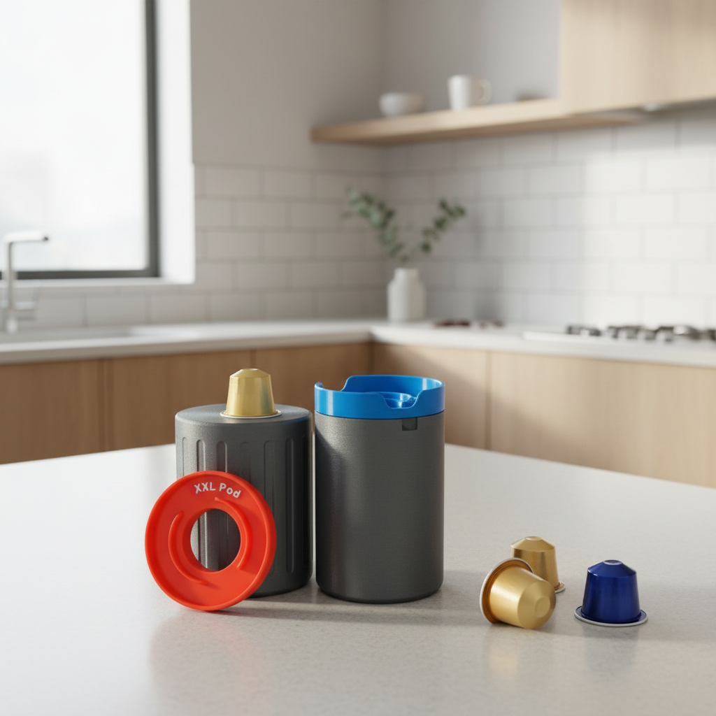 Eco-Friendly Coffee Pod Recycler in Modern Kitchen Setting
