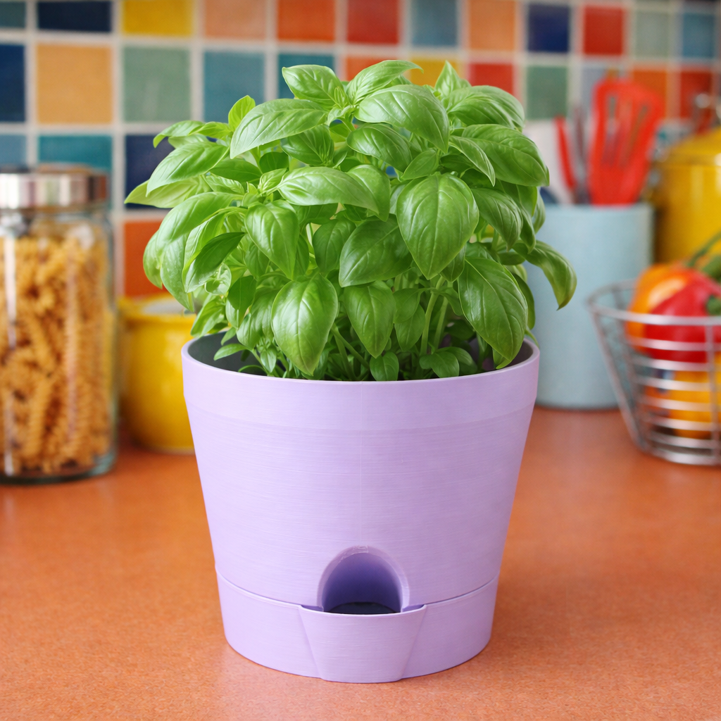 Pastel Colours "Self-Watering" Plant Pot with Drip tray